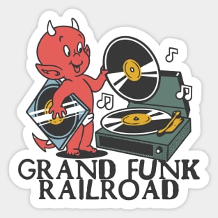 railroad devil record Sticker